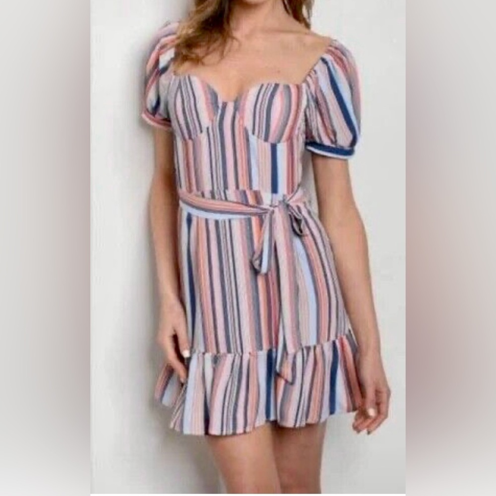 SHOP 17 Off Shoulder Ruffled Hem Minidress NWT